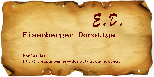 Eisenberger Dorottya névjegykártya
